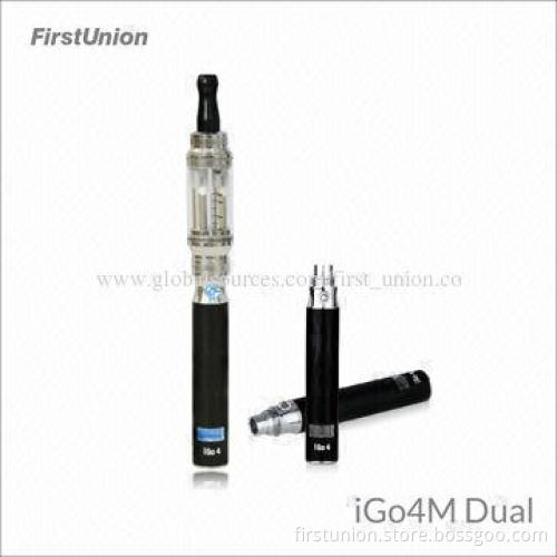 Hot sale iGo4M Dual-rechargeable Electronic Cigarettes with Dual-tank Clearomizer